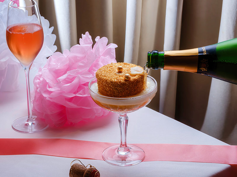 Dinner dish served on grey plate