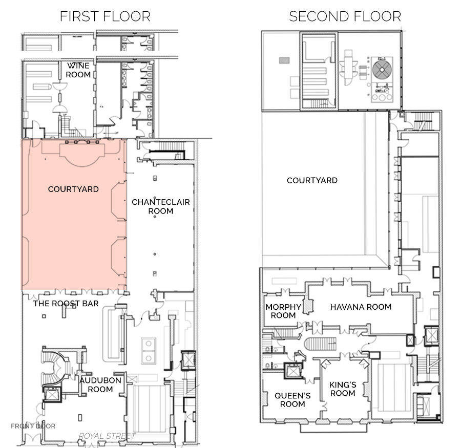 Floorplan showing Courtyard on First Floor