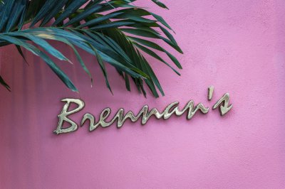Brennan's brass sign